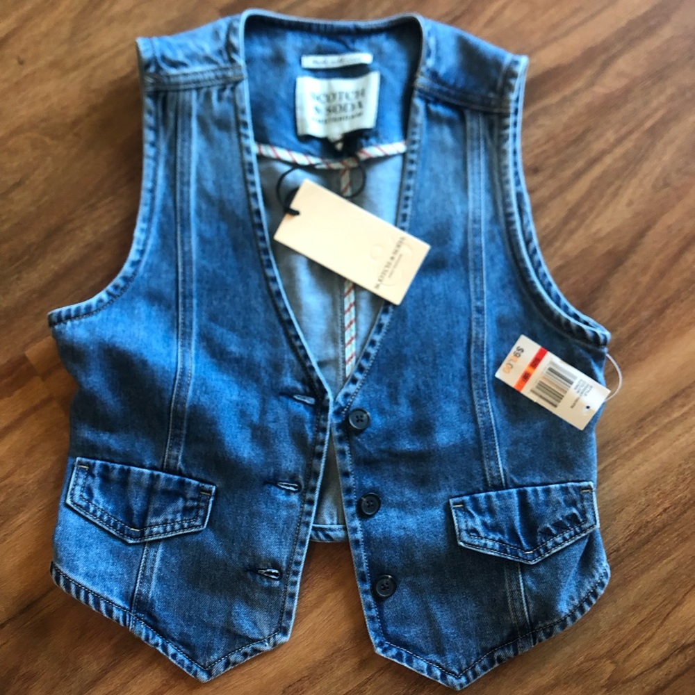 Denim Button-Up Vest